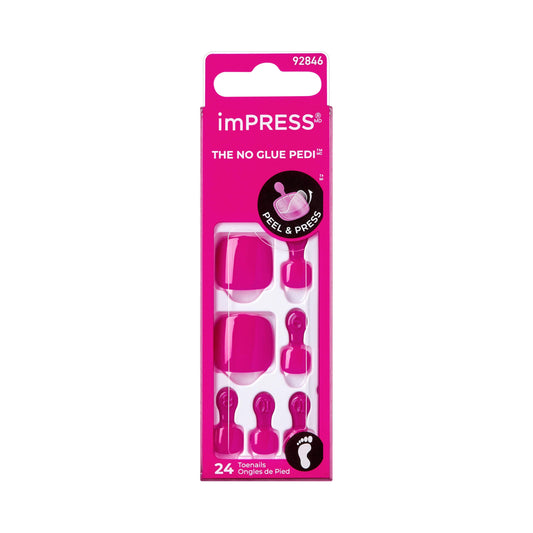 imPRESS front packaging showing 'Sweet as Honey' pedicure kit and ready-to-wear benefit