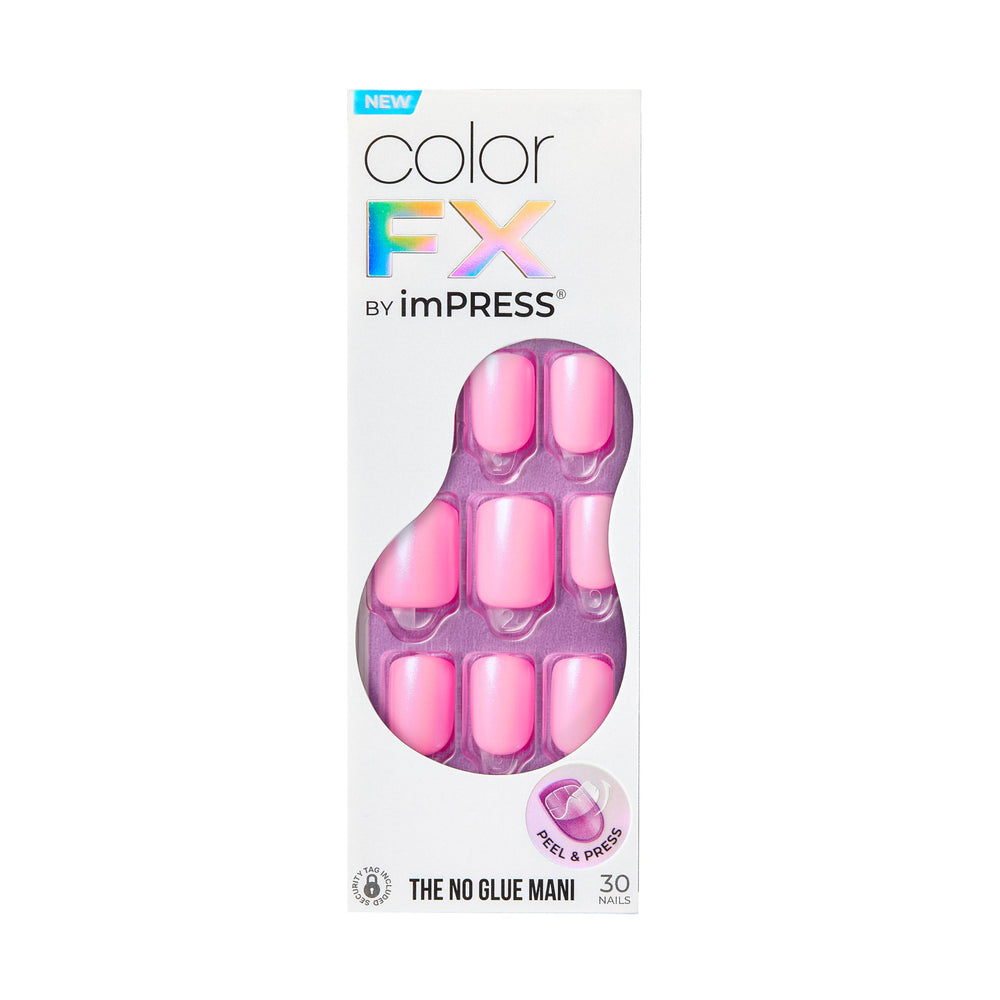 imPRESS finish in natural light showing pearlescent pink glossy effect