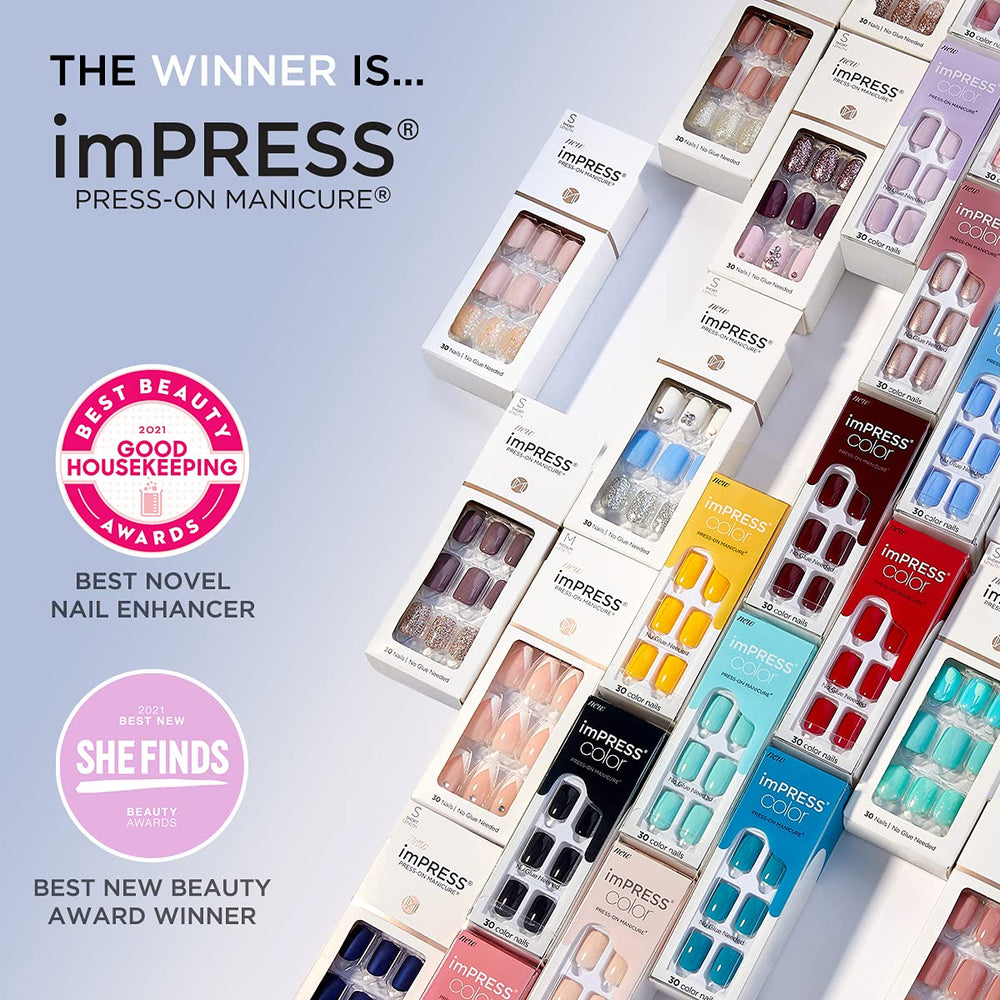 imPRESS kit contents with prep pad, file, and stick for easy at-home prep benefit