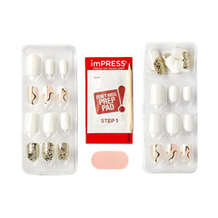 imPRESS kit contents with prep pad, mini file, and manicure stick for convenience