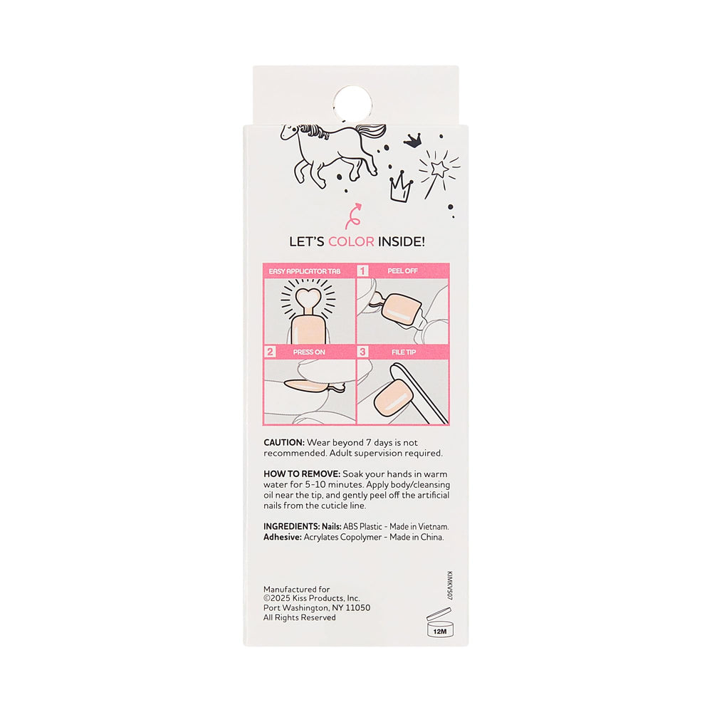 imPRESS nails in a kids party scene showing fun, age-appropriate style for gatherings