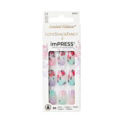 imPRESS front view of Lilac Crush pack showing purple floral nails and benefit of ready-to-wear style