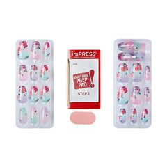 imPRESS nails beside coin for scale showing medium length and realistic sizing benefit