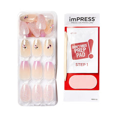 imPRESS close-up of May Flower nail texture highlighting salon shine
