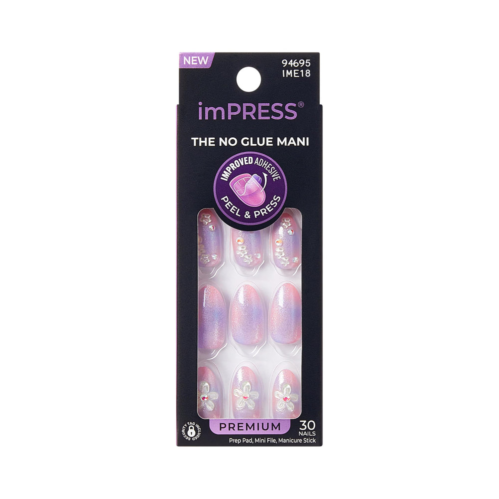 imPRESS front packaging of Pick Me First kit showing included tools and nails