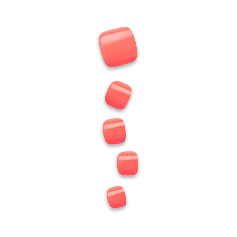 imPRESS front packaging showing orange press-on toenails and kit tools for quick application