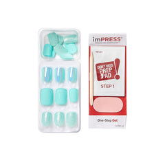 imPRESS kit layout with 30 nails, prep pad, mini file, stick displaying all included tools