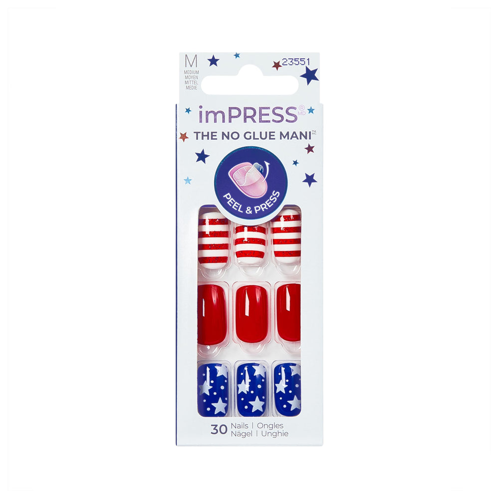 imPRESS front packaging showing 'Stateside' nails and included kit benefits