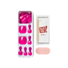 imPRESS applied on model with open-toe shoes offering salon-ready look benefit