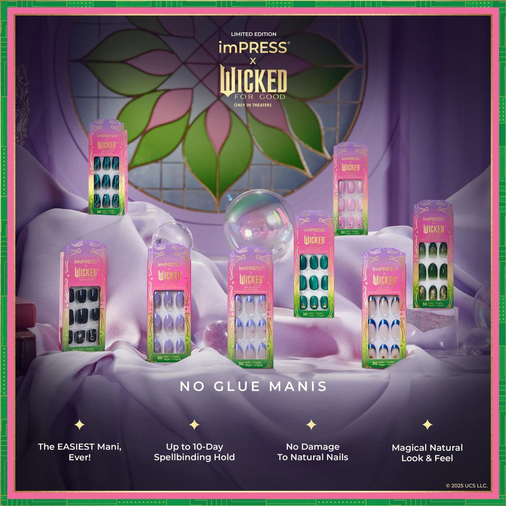 imPRESS hand applying a press-on nail quickly and easily