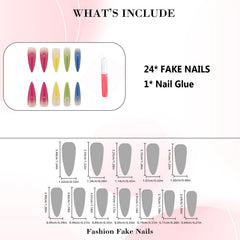 IMRAIN hand applying a press-on nail demonstrating easy stick-on use and quick salon-style result