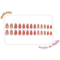 IMRAIN close-up of glossy orange to pink gradient emphasizing smooth finish