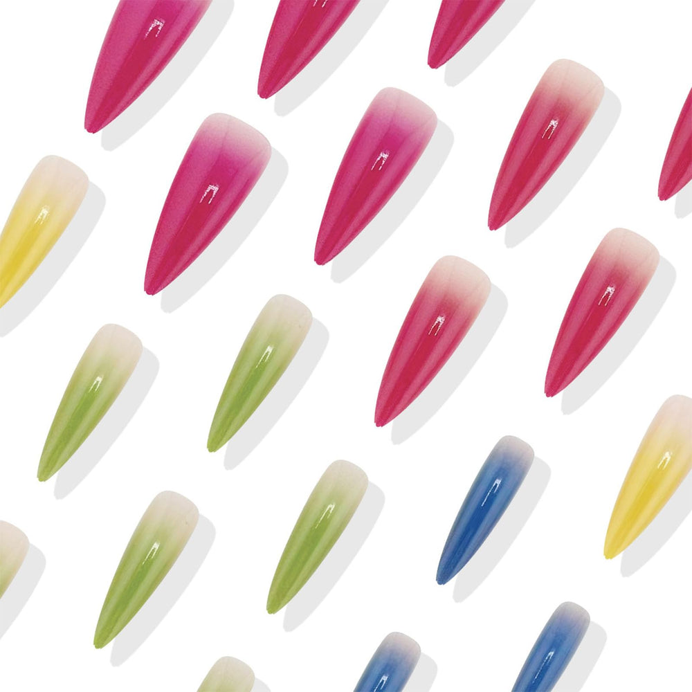 IMRAIN side profile showing long stiletto shape and tapered tip for striking manicure impact