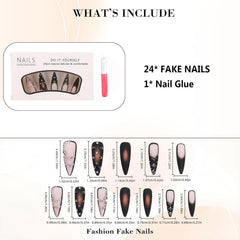 IMRAIN side view of extra long stiletto shape demonstrating dramatic length and profile