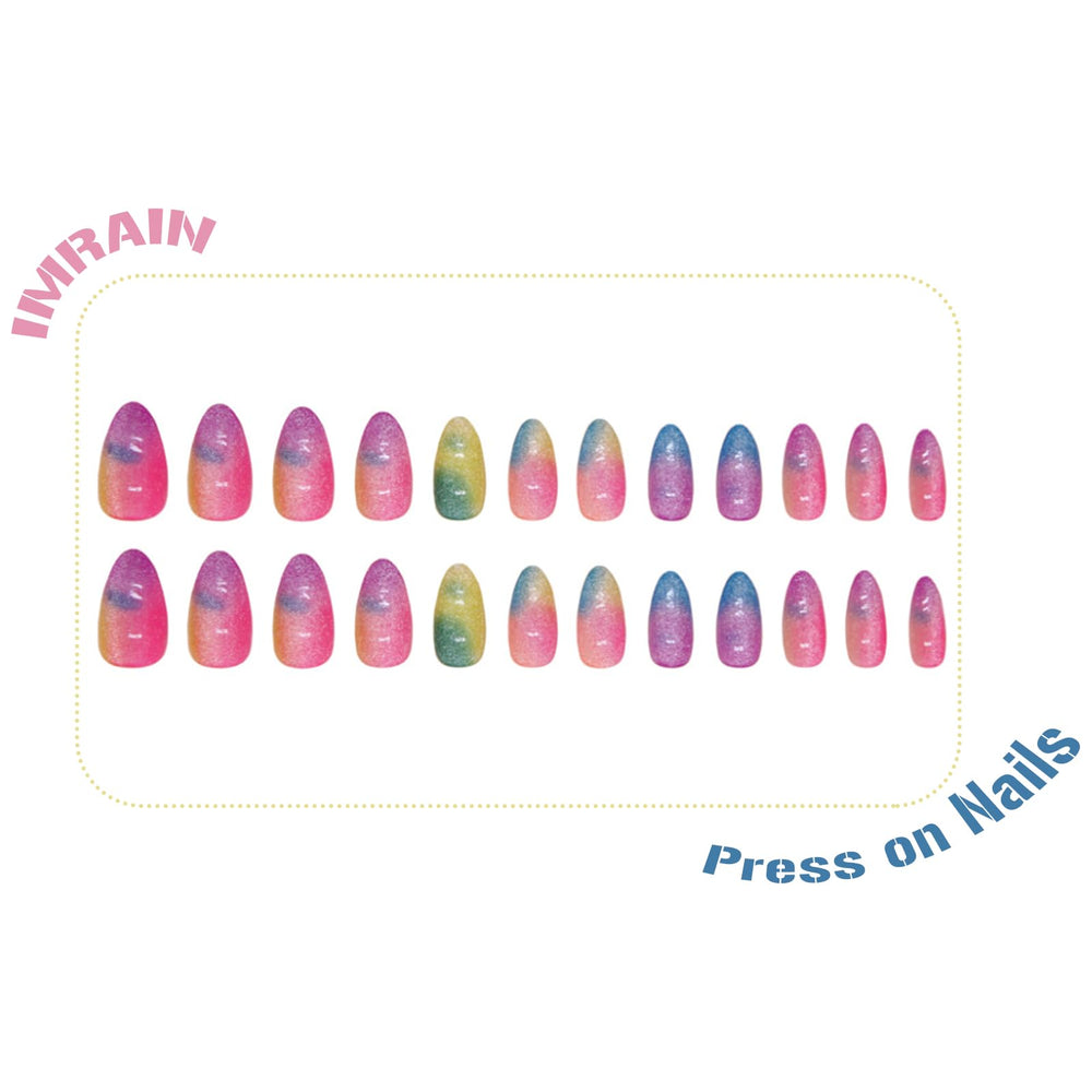 IMRAIN layout of 24 nails displaying size range, easy size selection