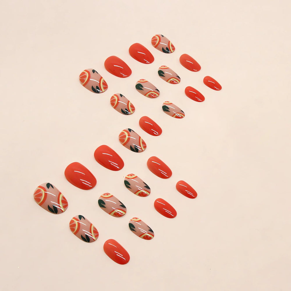 IMSOHOT close-up of fresh fruit nail design highlighting playful accent details
