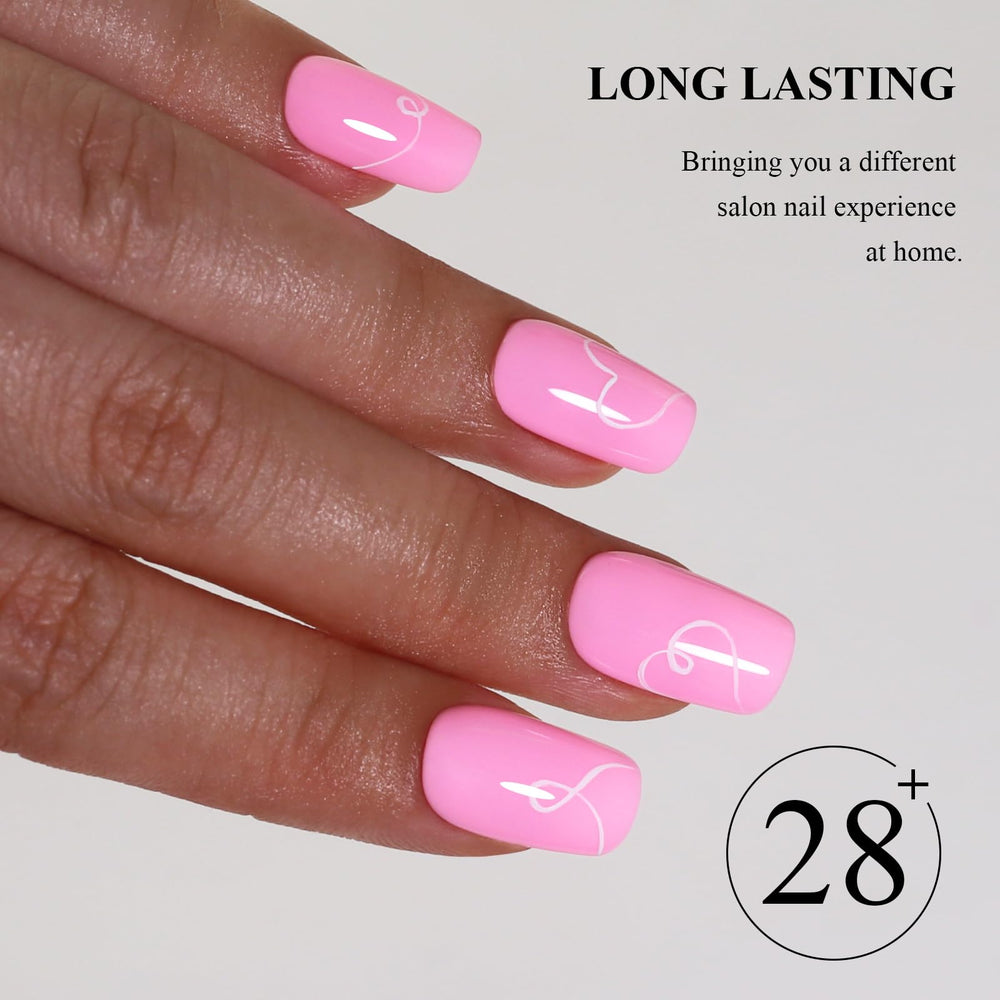 Manicure scene with Imtiti baby pink on nails demonstrating salon-quality finish