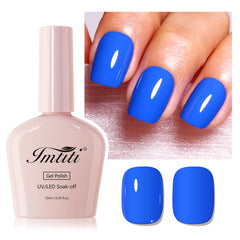 Imtiti front bottle showcasing neon blue shade and clear branding for easy selection