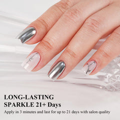 Imtiti closeup of nail reflective mirror finish for standout shine