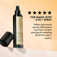 IN COMMON spray applied to wet hair to aid detangling benefit