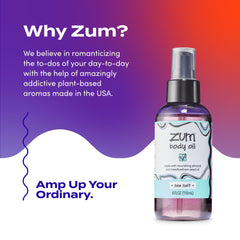 Indigo Wild Zum Sea Salt ingredients flatlay with almond and shea benefits