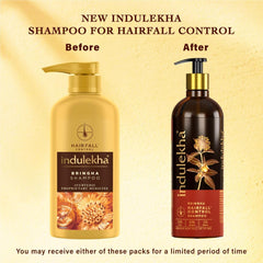 INDULEKHA shampoo being applied to hair demonstrating effective spread benefit