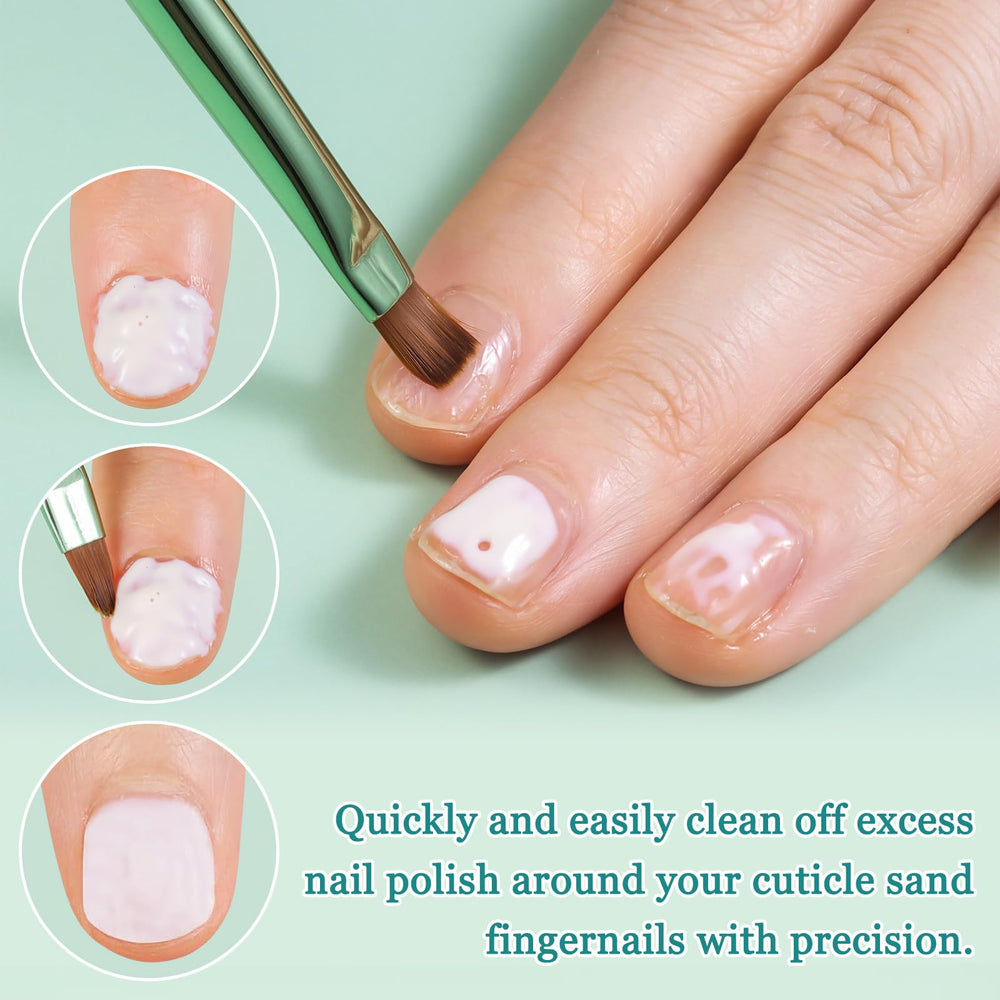 INENK angled brush tip detail for reaching sidewalls and tight cuticle areas