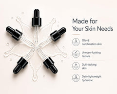 INFINITY ZONE close-up of serum texture highlighting lightweight, non-greasy finish