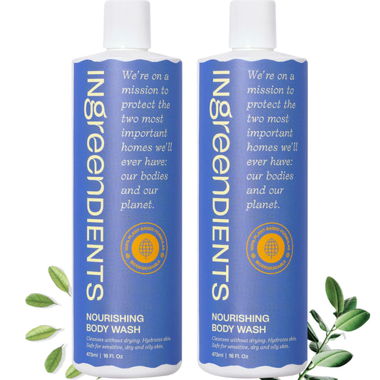 Ingreendients front packaging showing two 16 oz bottles and benefits