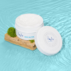 Inis open jar top view showing smooth surface and easy scoop benefit nourishment