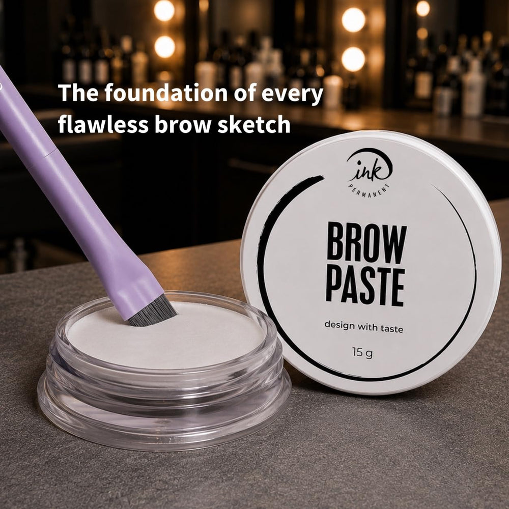 Ink Permanent spatula applicator loaded with paste demonstrating easy, controlled application