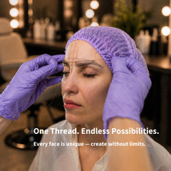 Ink Permanent thread in use mapping brows for accurate symmetry and speed