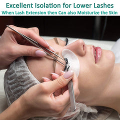 INKEL in-use during eyelash extension showing precise protection benefit