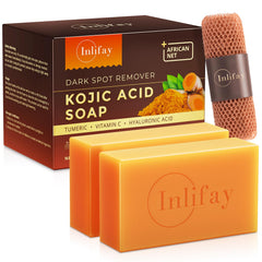 Inlifay front view of 200g soap bar showing label and clean design, promotes brightening