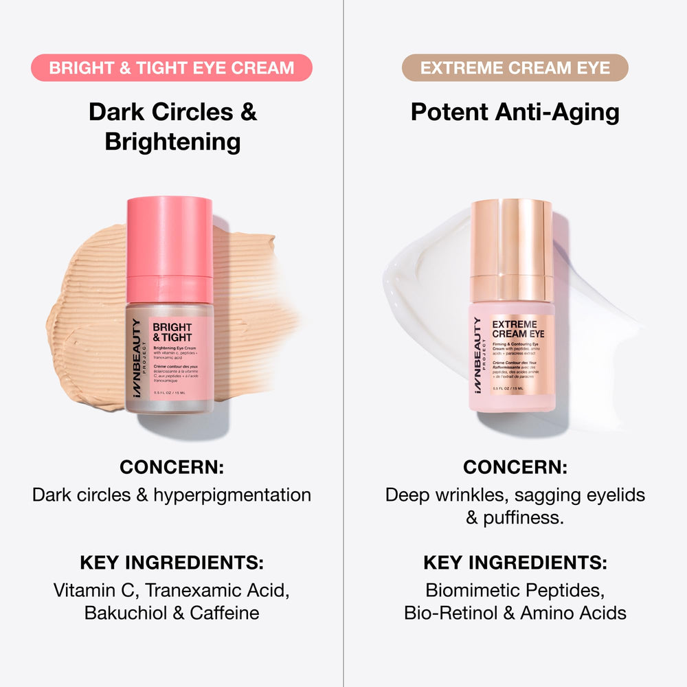 Innbeauty Project subtle before and after visual suggesting brighter under-eyes