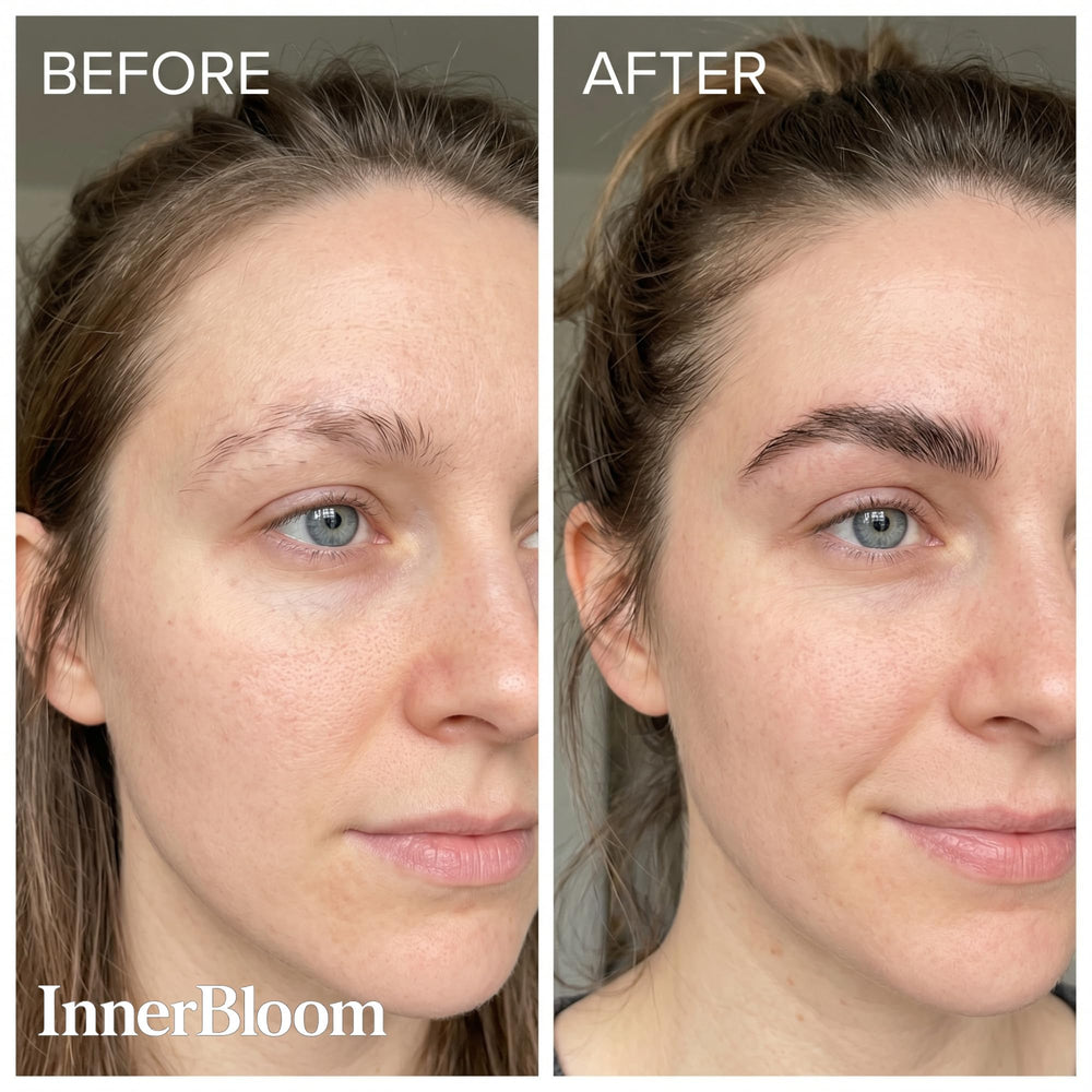 Innerbloom spoolie applicator closeup for precise mess-free benefit