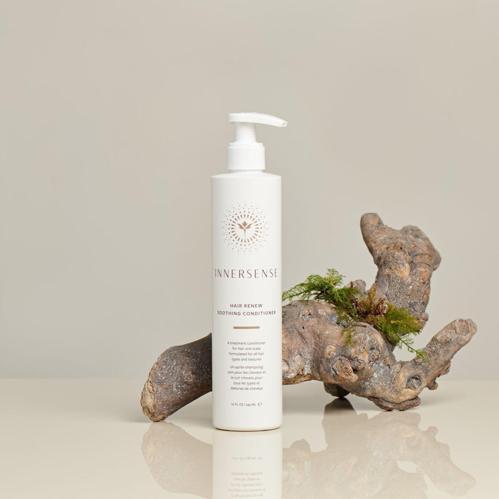 INNERSENSE product in a bathroom setting conveying clean-beauty routine benefit