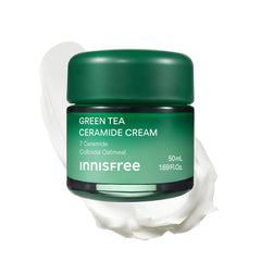 innisfree jar front view shows soothing cream and calm packaging benefit