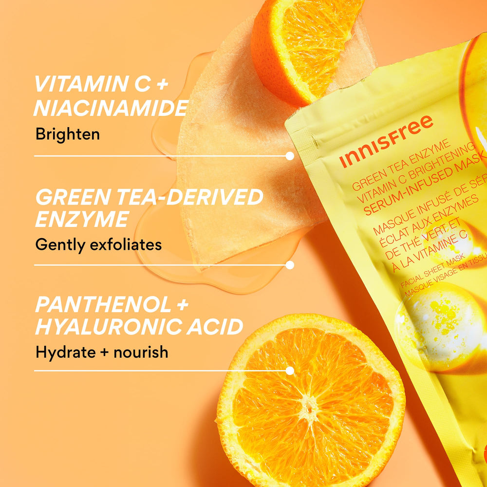 innisfree green tea leaves ingredient shot showing gentle exfoliation benefit