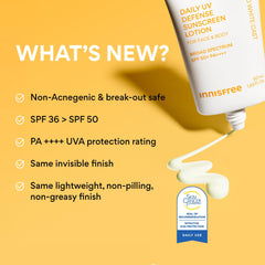 innisfree on face showing invisible finish and no white cast advantage