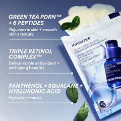 innisfree mask being applied to face demonstrating easy 10 minute routine