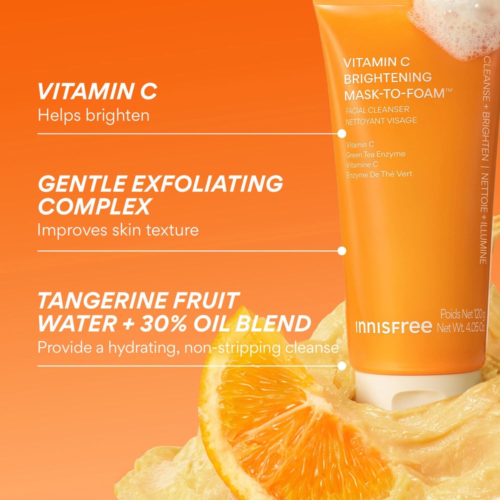 innisfree application on dry skin showing one-minute mask benefit for lifting SPF