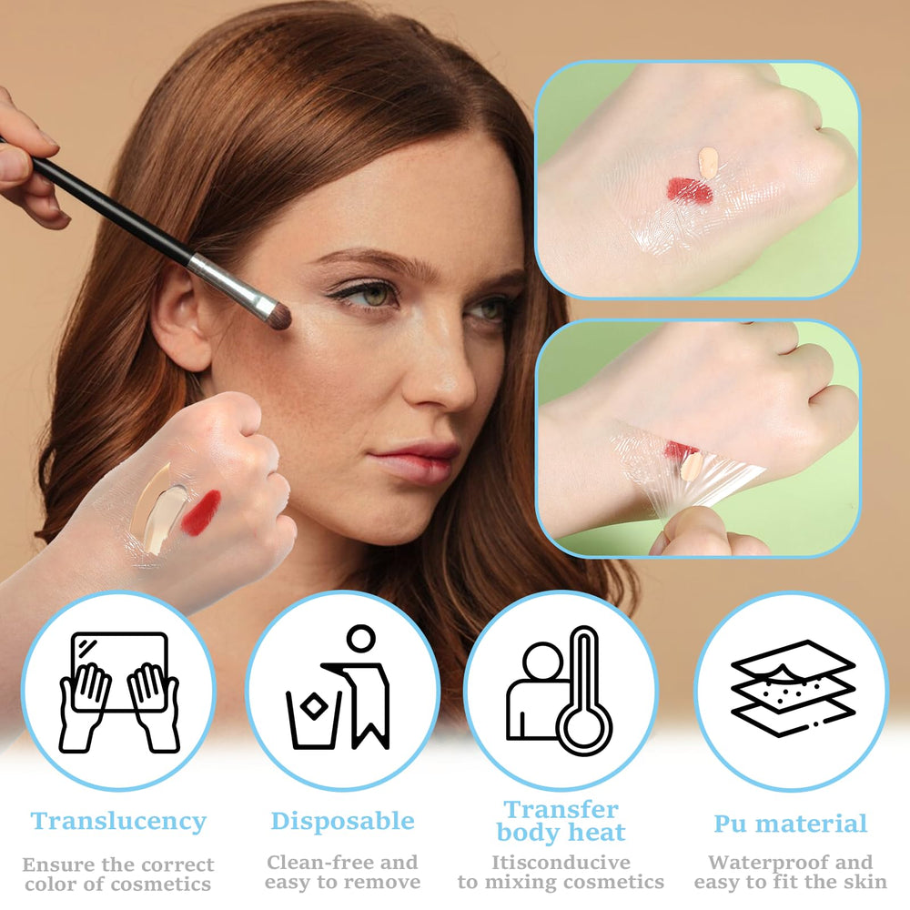InnoHHustle clear palette with foundation swatches aiding accurate color match