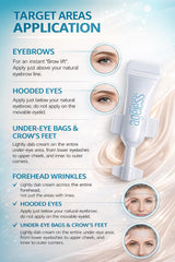 Instantly Ageless application under-eye demo illustrating targeted wrinkle tightening before makeup
