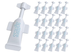 Instantly Ageless front vial packaging showing compact travel-ready box and vials for quick touch-ups