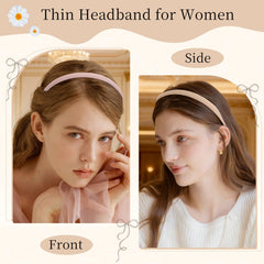 Interesse headband worn during makeup application keeping hair neatly away