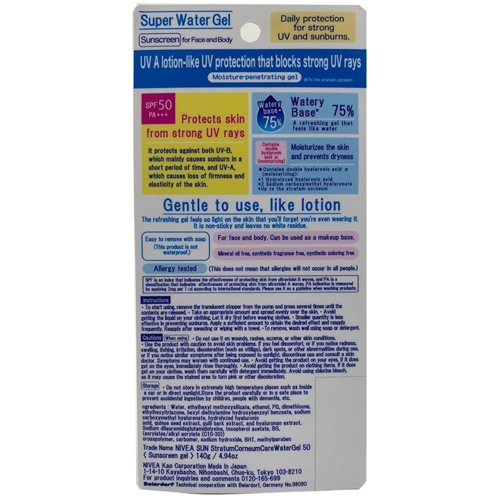 INTERZERO Ni-vea clear gel texture close-up illustrating lightweight hydration and non-greasy finish
