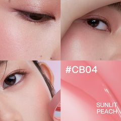 INTO YOU dual-finger puff detail showing application control and blendability benefit