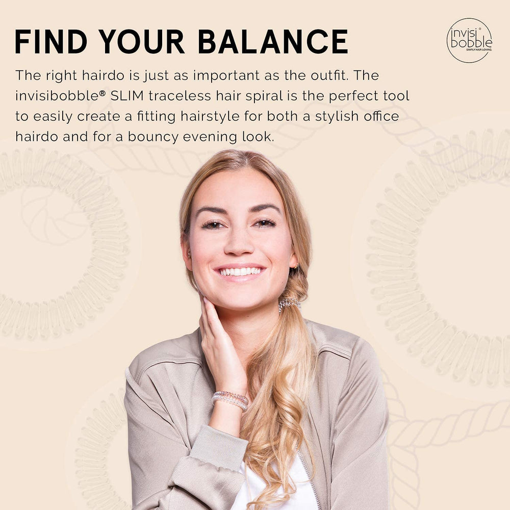 invisibobble securing a high ponytail showing strong hold without kinks for all-day wear