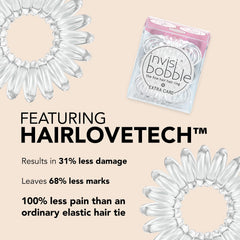 invisibobble holding a fine ponytail without kinks or breakage